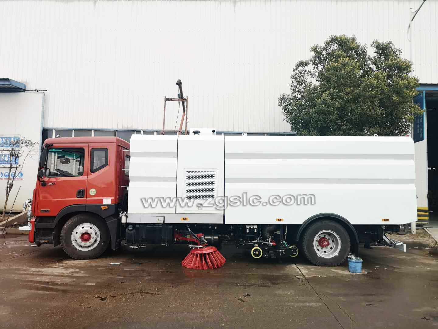 黃牌東風D9洗掃車帶電動高炮(國五)