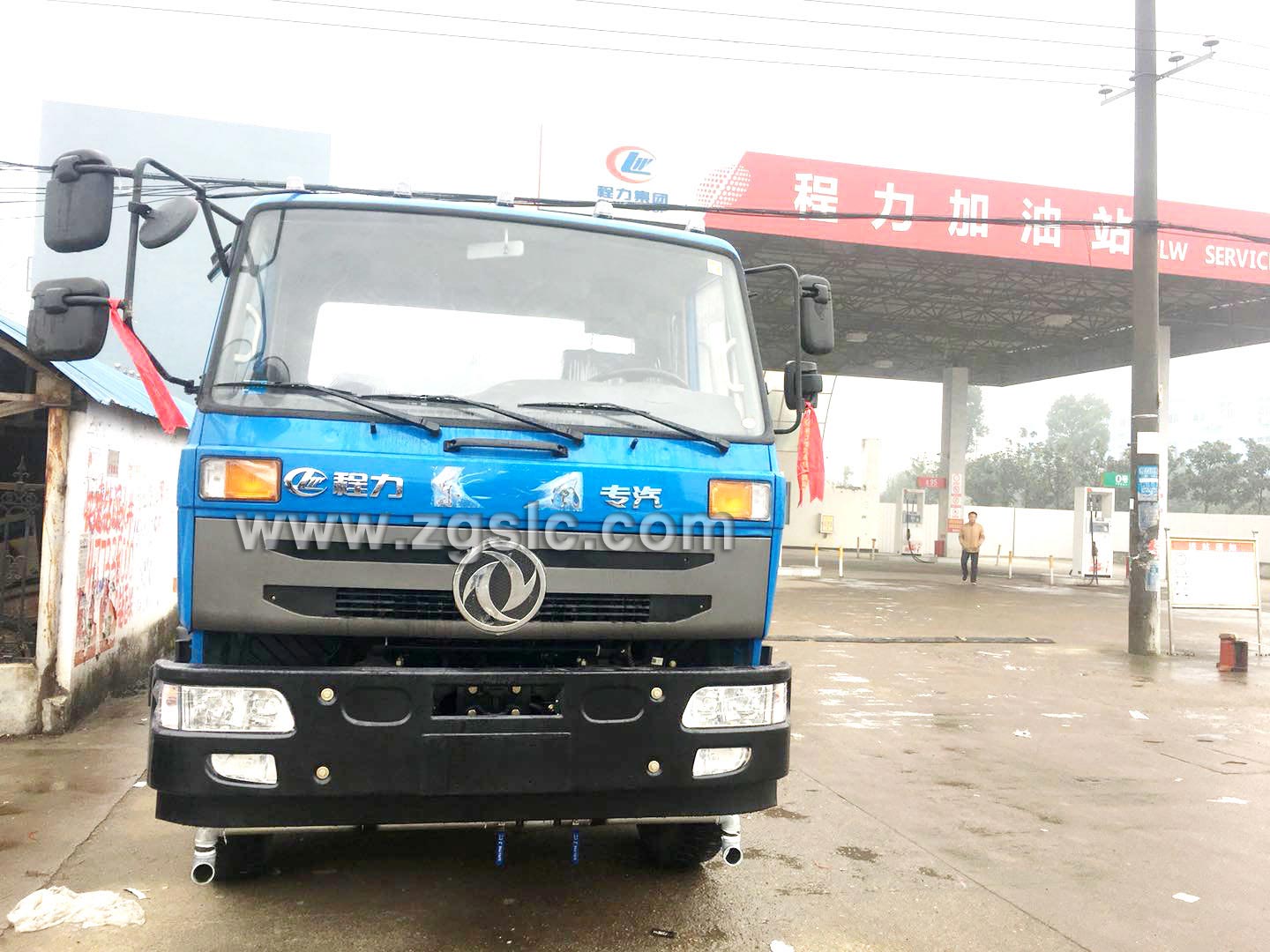 程力12方老款東風145灑水車黃牌(國五)