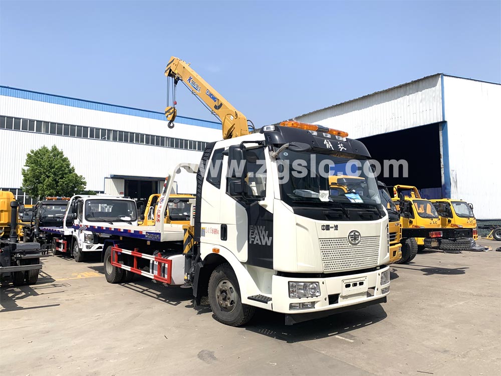 解放J6一拖二帶吊清障車（國(guó)五）